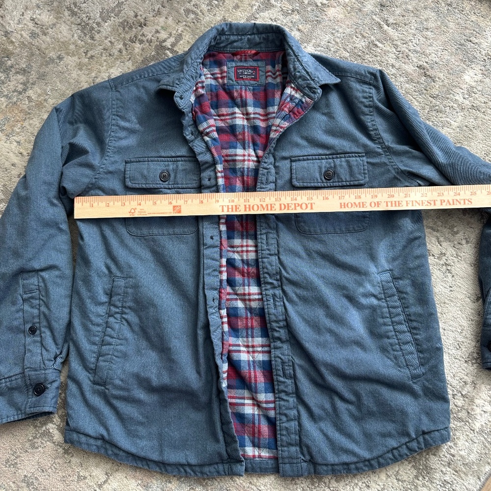 Untuckit men's blue shirt jacket size medium - Picture 2 of 3